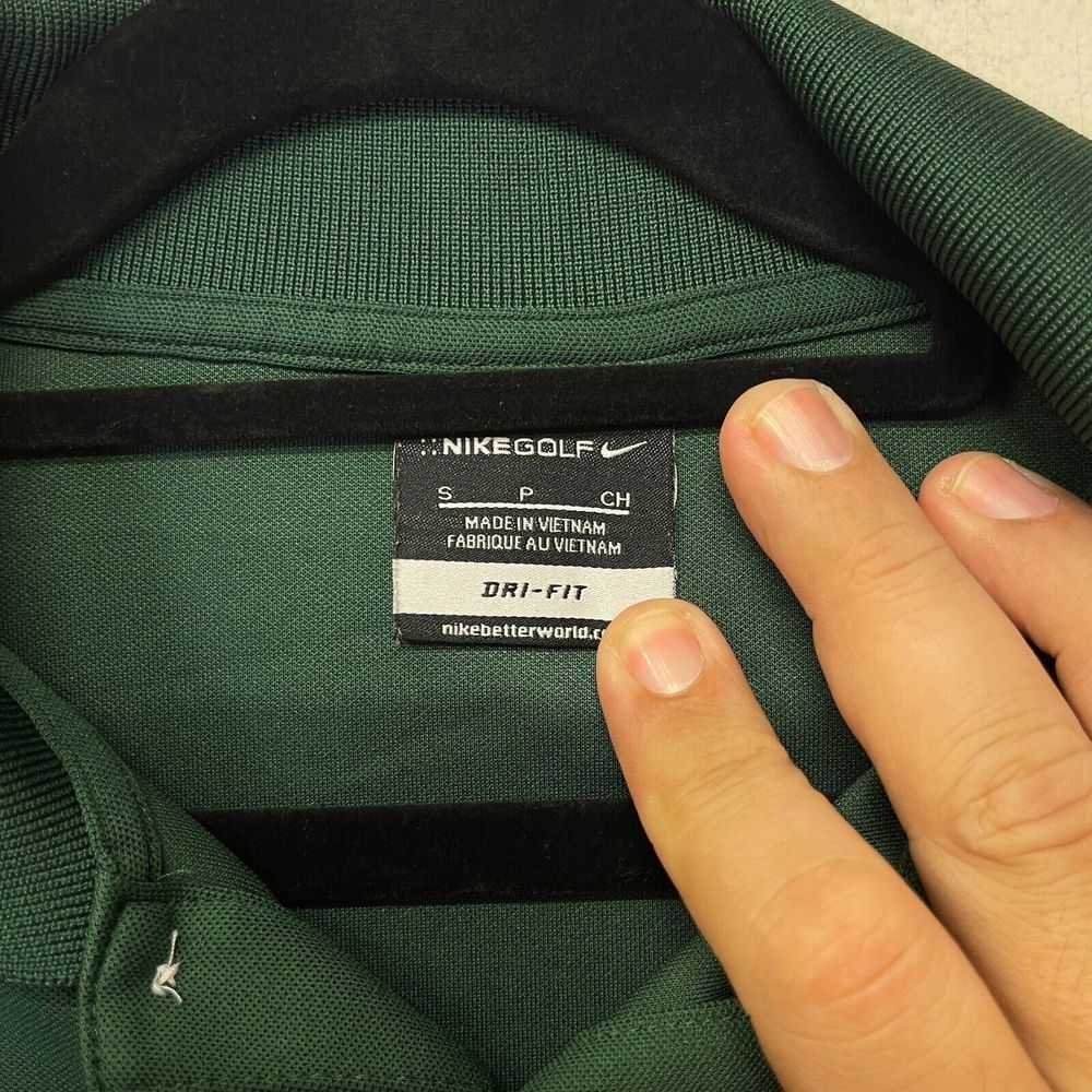 NIKEGOLF Polo Shirt Men Small Green Wicking Golf Athleisure Blokecore Sportswear - Picture 3 of 7